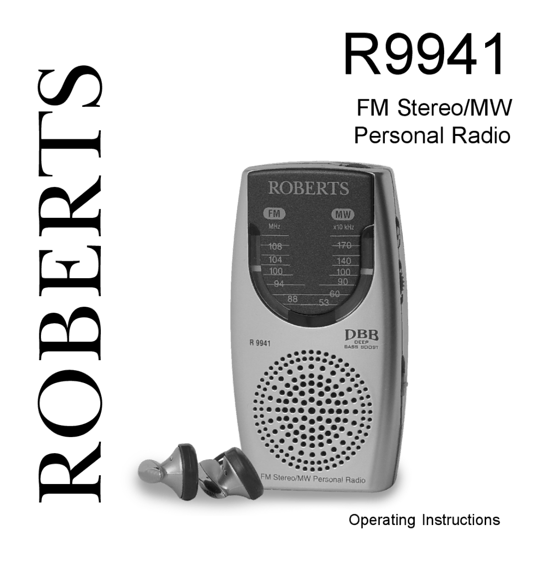 Roberts Radio R9941 manual Roberts 