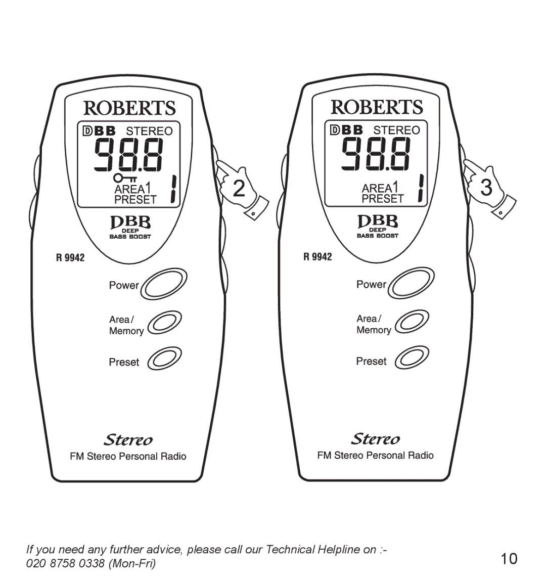 Roberts Radio R9942 manual 