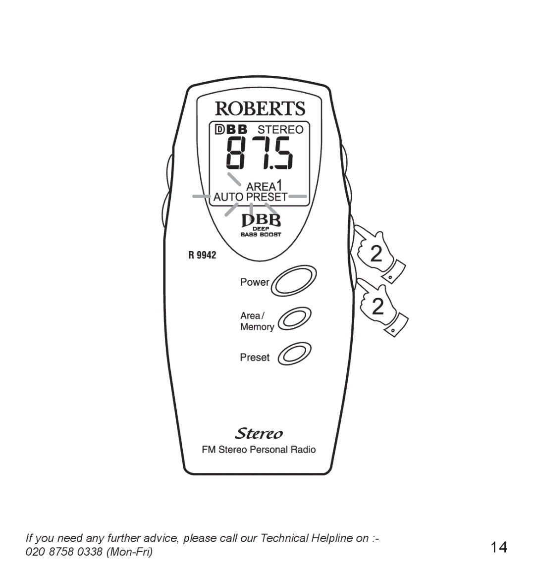 Roberts Radio R9942 manual 