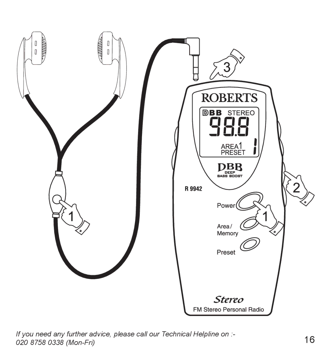 Roberts Radio R9942 manual 