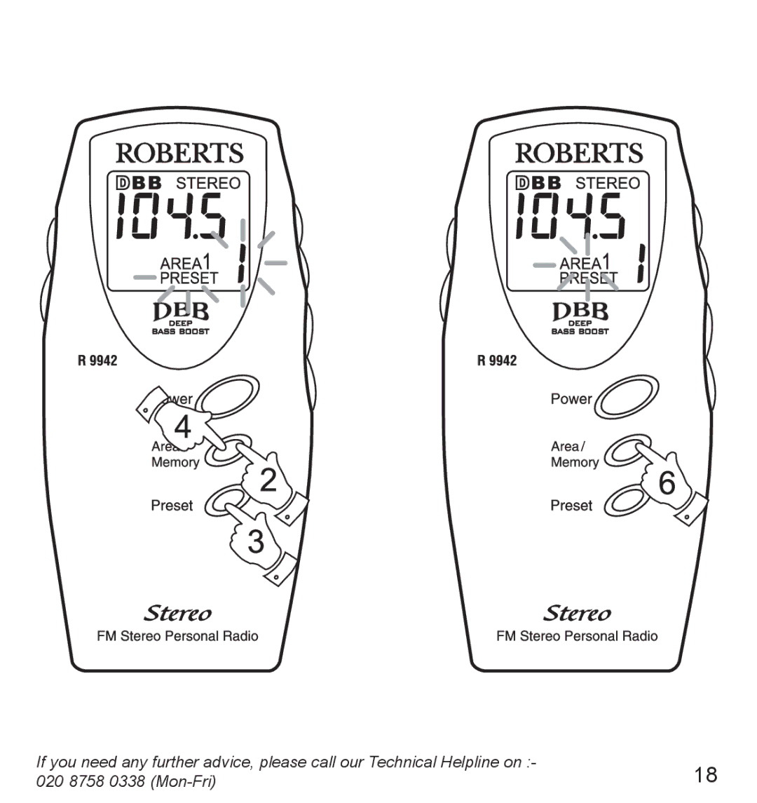 Roberts Radio R9942 manual 