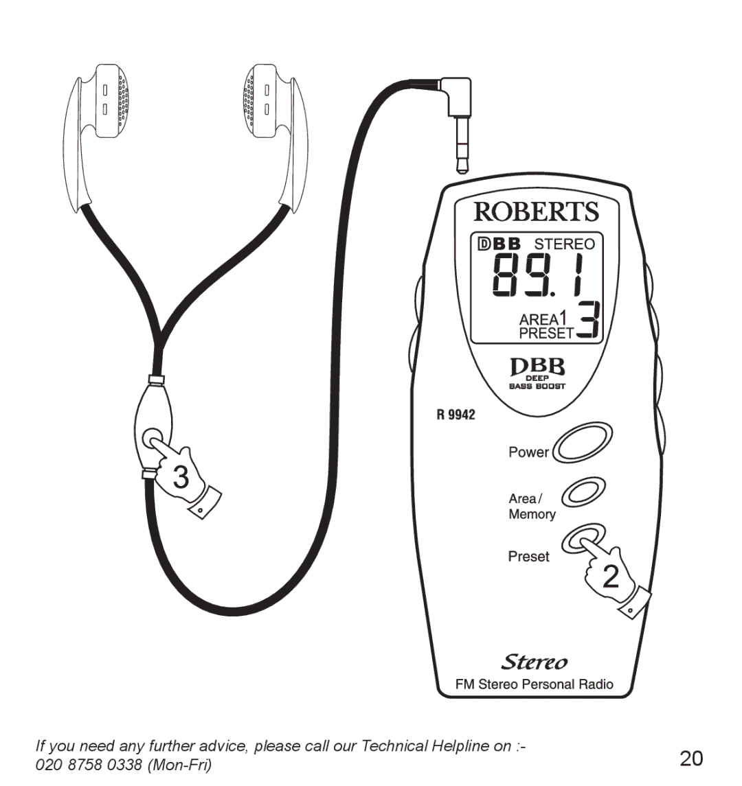 Roberts Radio R9942 manual 