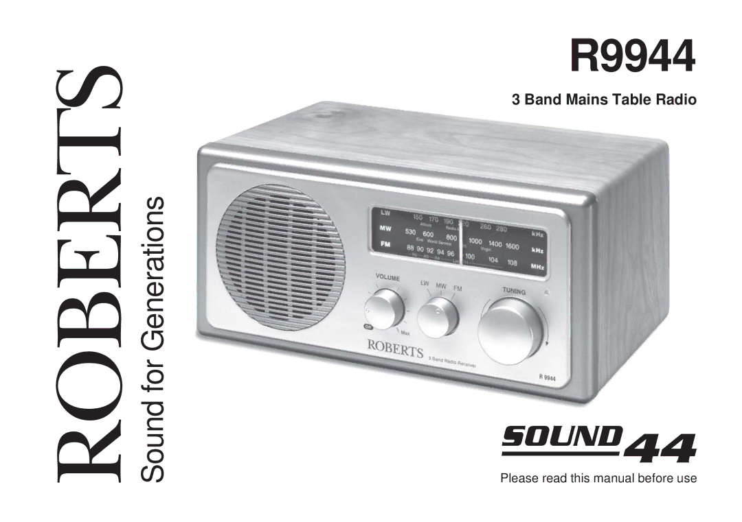 Roberts Radio R9944 manual 