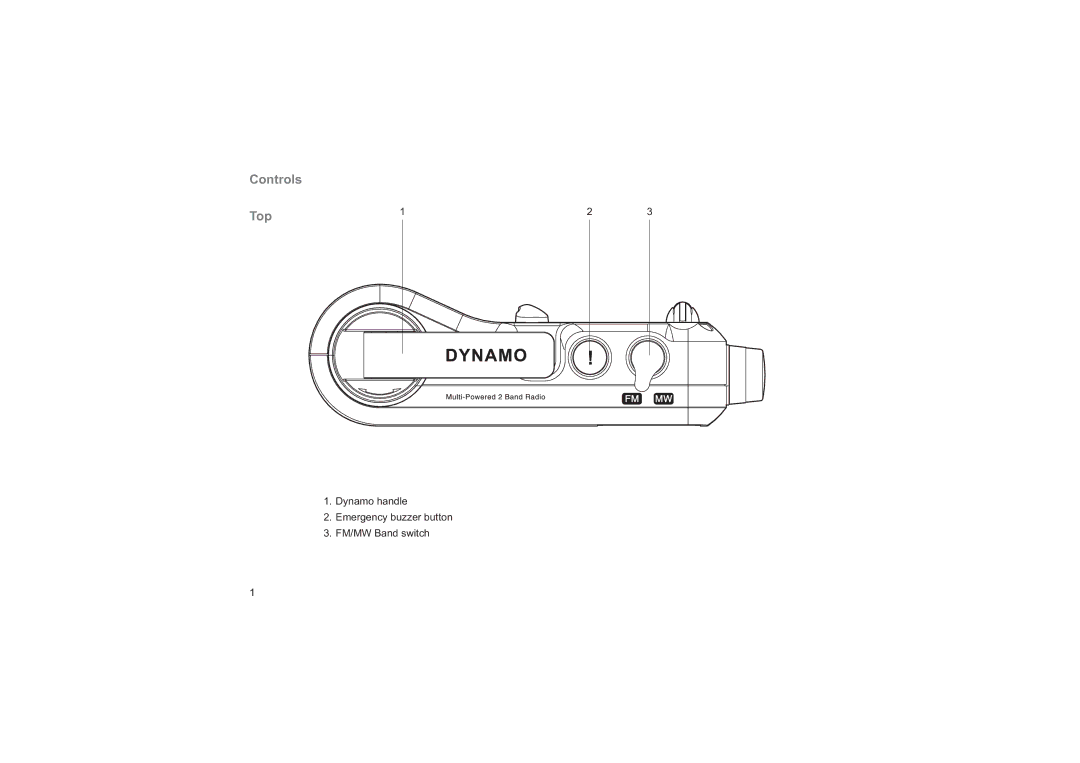 Roberts Radio R9957 manual Controls Top 