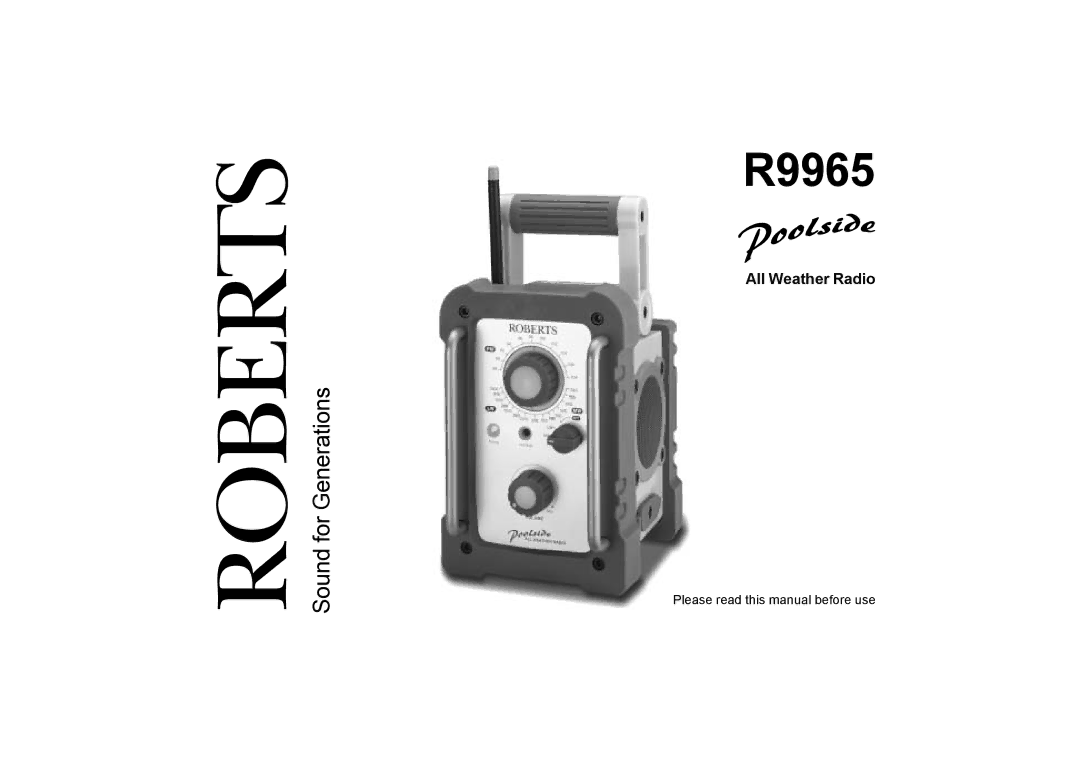 Roberts Radio R9965 manual Roberts 