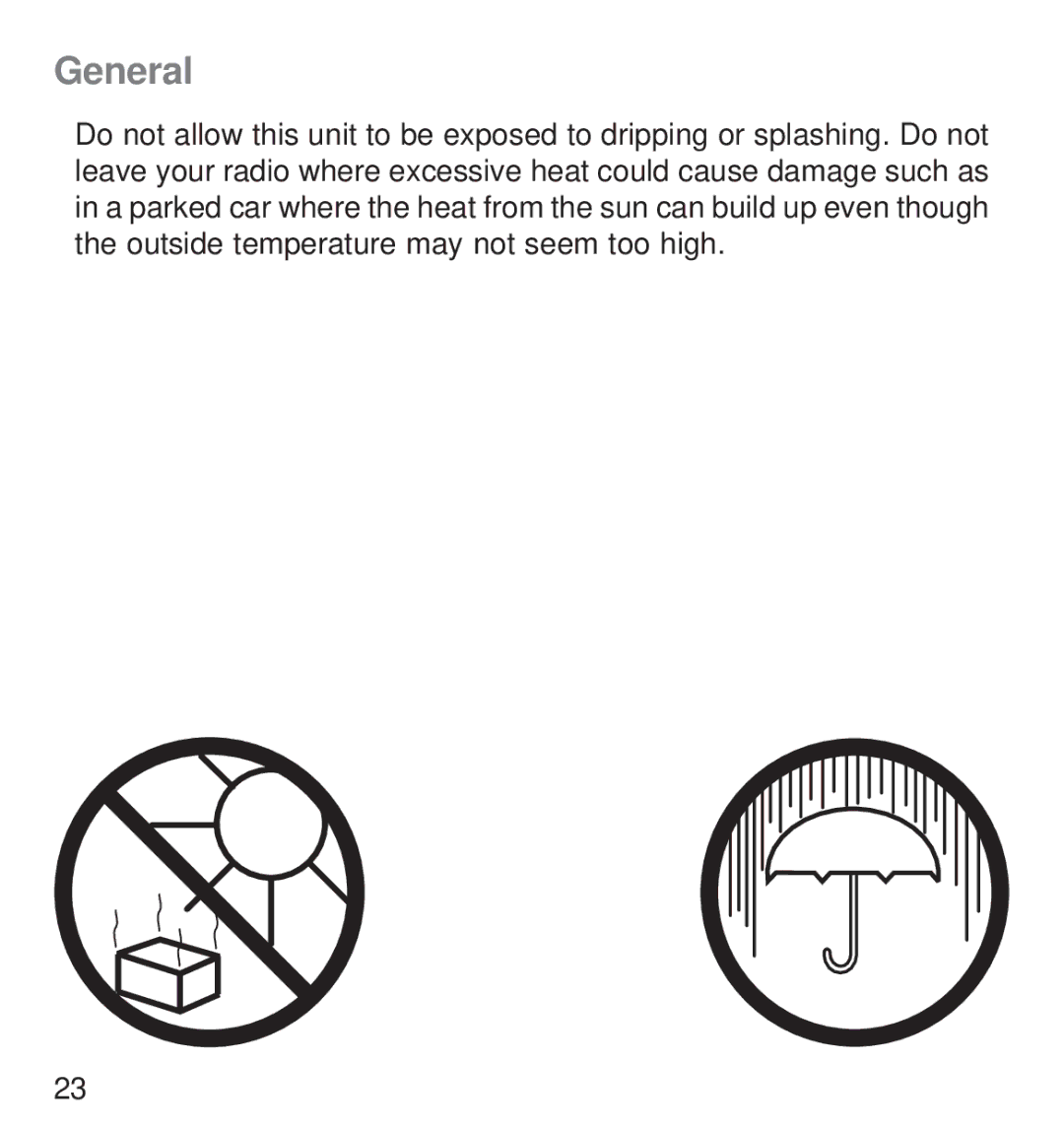 Roberts Radio R9988 operating instructions General 