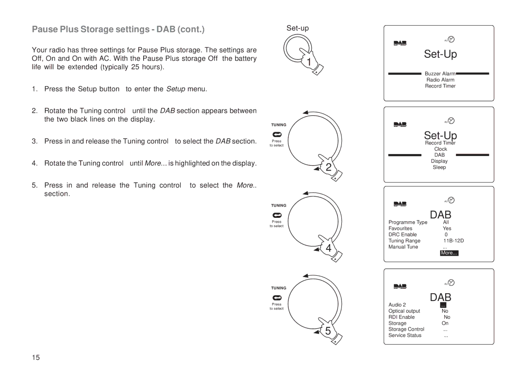 Roberts Radio RD-1 manual Set-Up 