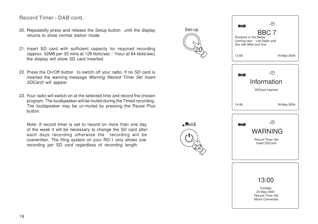 Roberts Radio RD-1 manual Information, 1300 