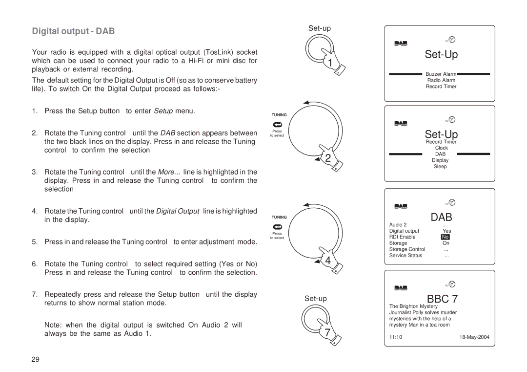 Roberts Radio RD-1 manual Digital output DAB 