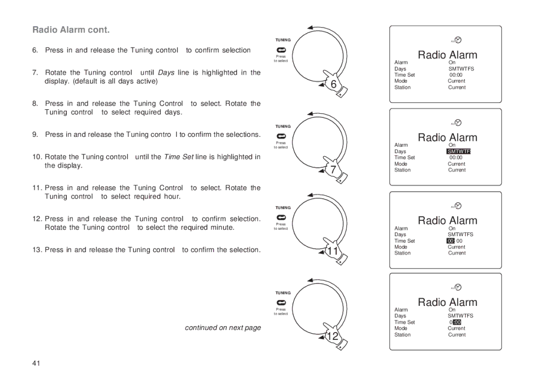 Roberts Radio RD-1 manual Time Set Mode Current Station 