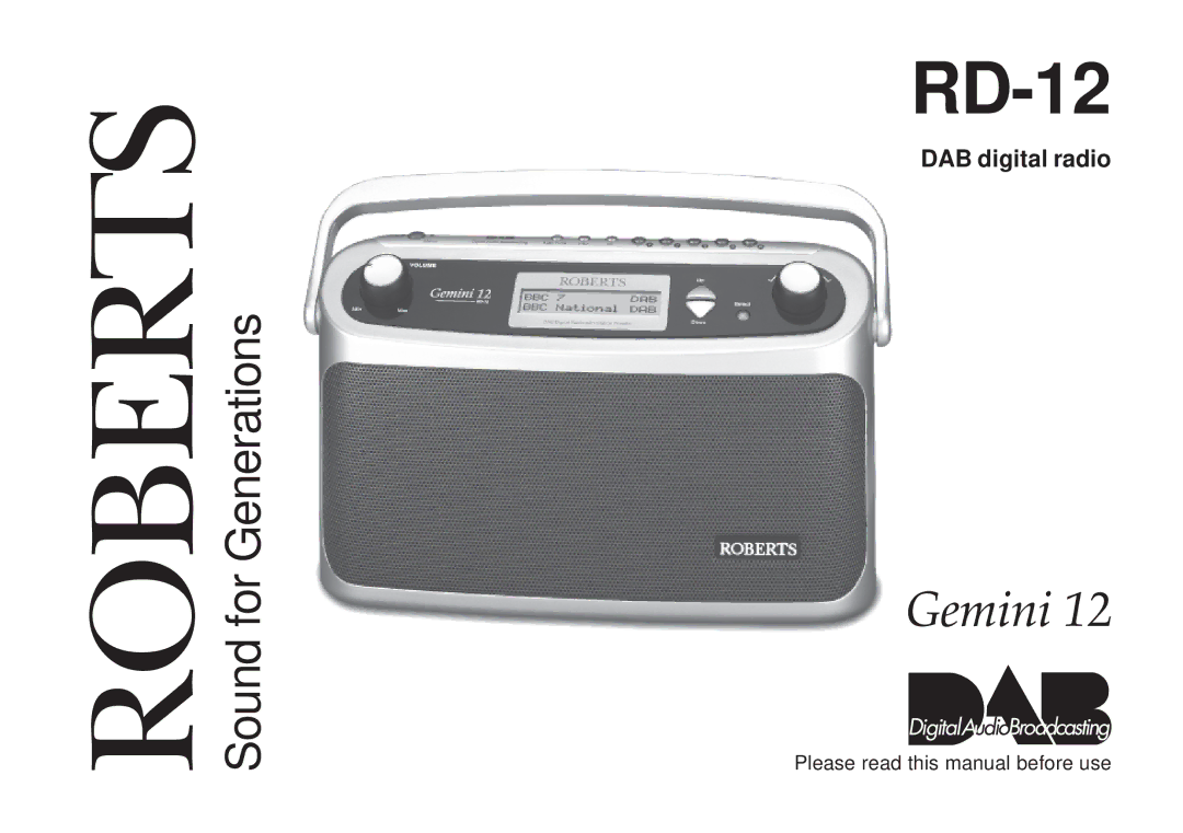 Roberts Radio RD-12 manual 