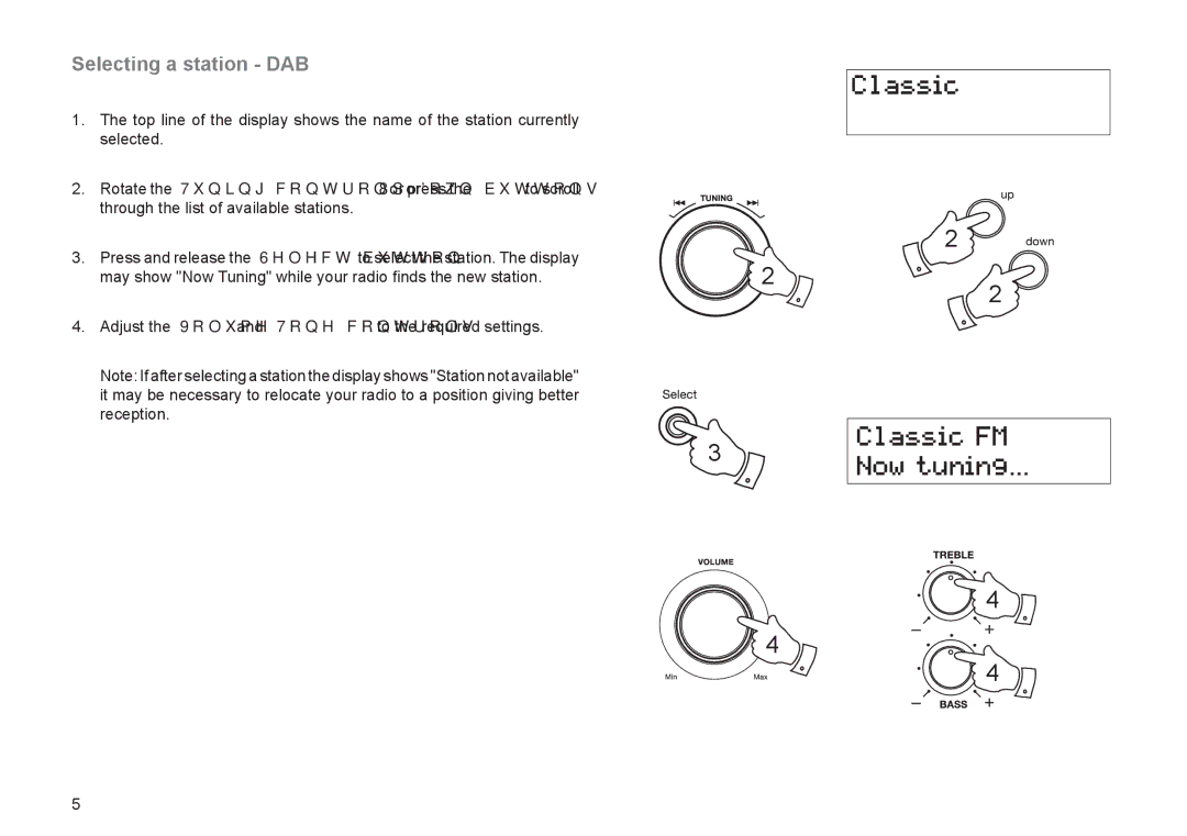 Roberts Radio RD-21 manual Selecting a station DAB 