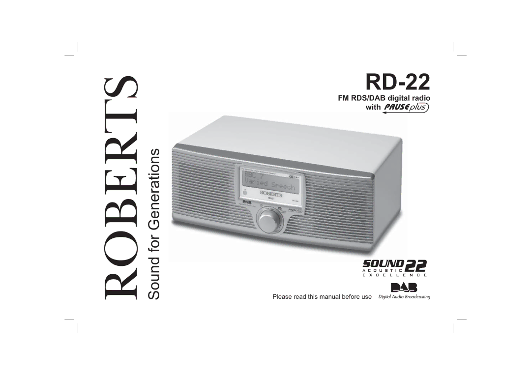 Roberts Radio RD-22 manual Roberts 