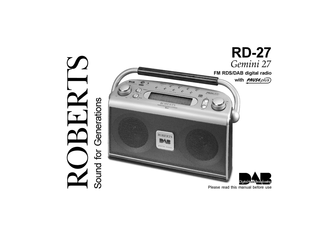 Roberts Radio RD-27 manual 