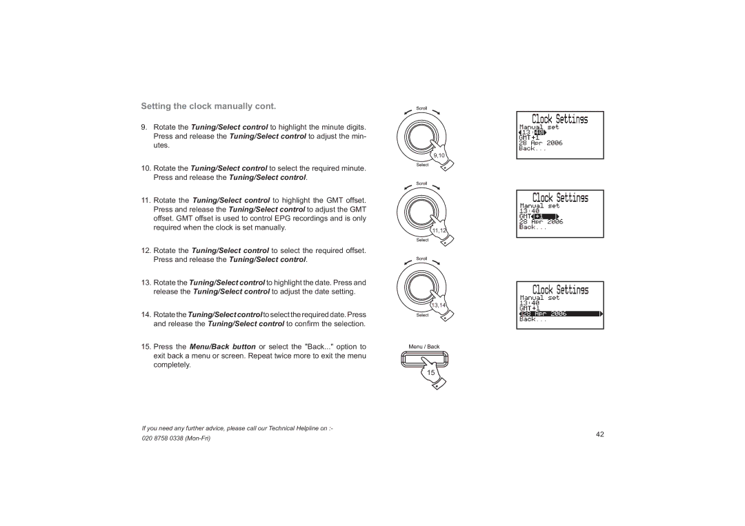 Roberts Radio RD-41 manual 11,12 13,14 