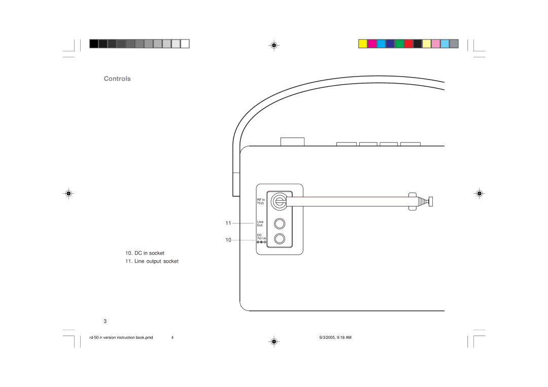 Roberts Radio RD-50 manual Controls 