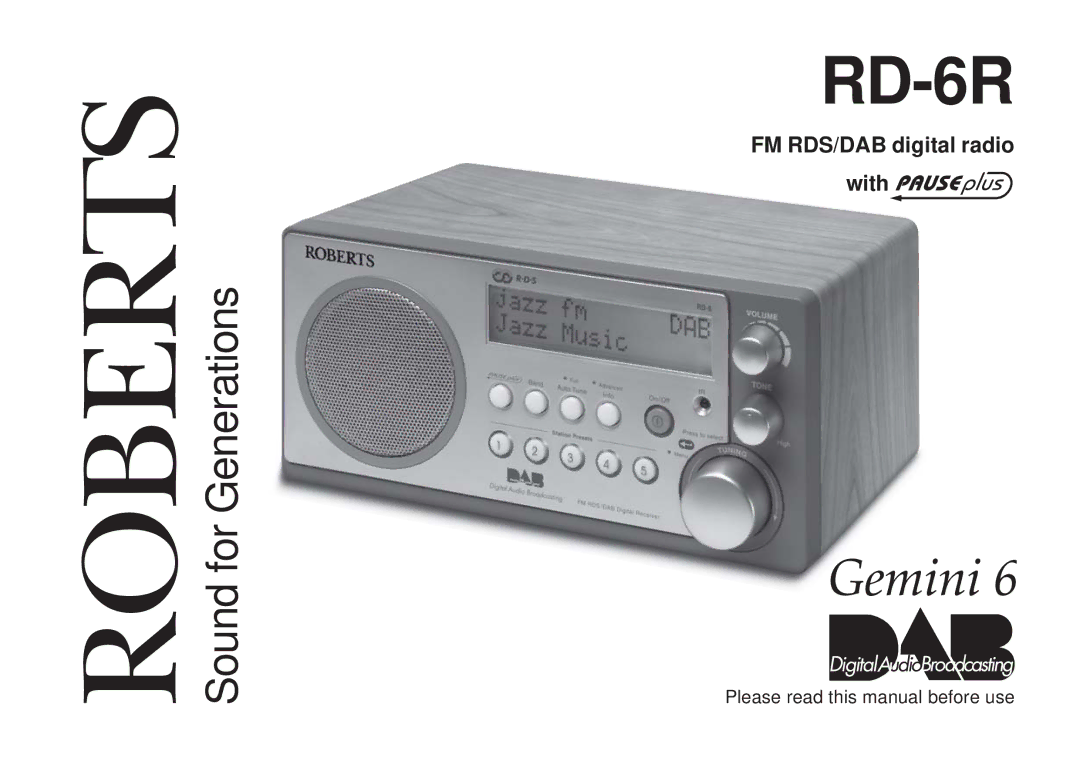 Roberts Radio RD-6R manual 