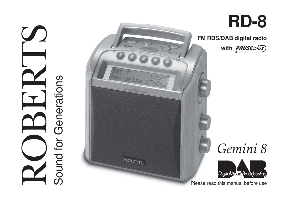 Roberts Radio RD-8 manual 