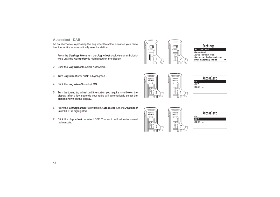 Roberts Radio RD14 manual Autoselect DAB 