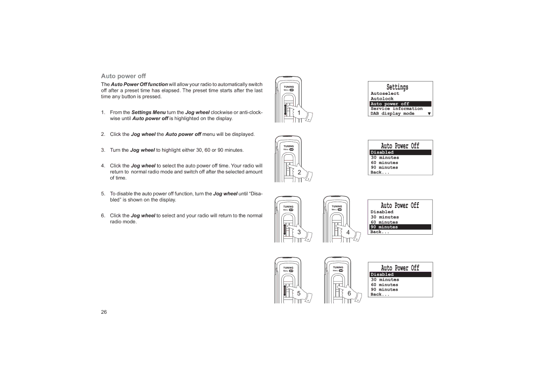 Roberts Radio RD14 manual Auto power off 