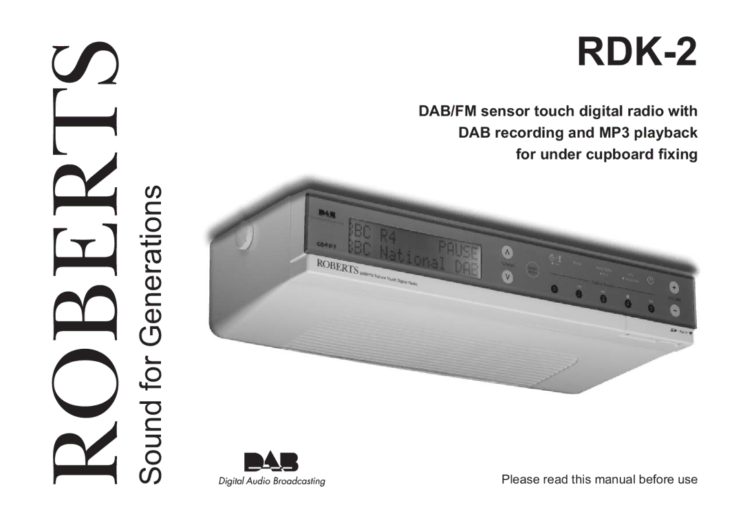 Roberts Radio RDK-2 manual Roberts 