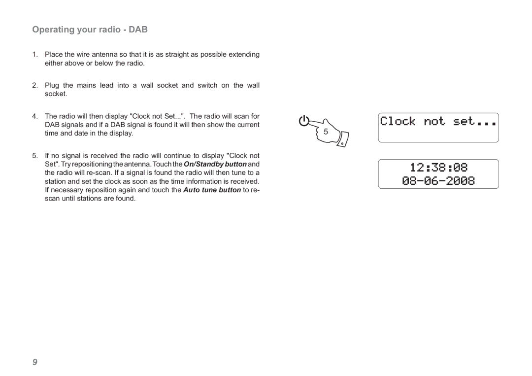 Roberts Radio RDK-2 manual Operating your radio DAB 