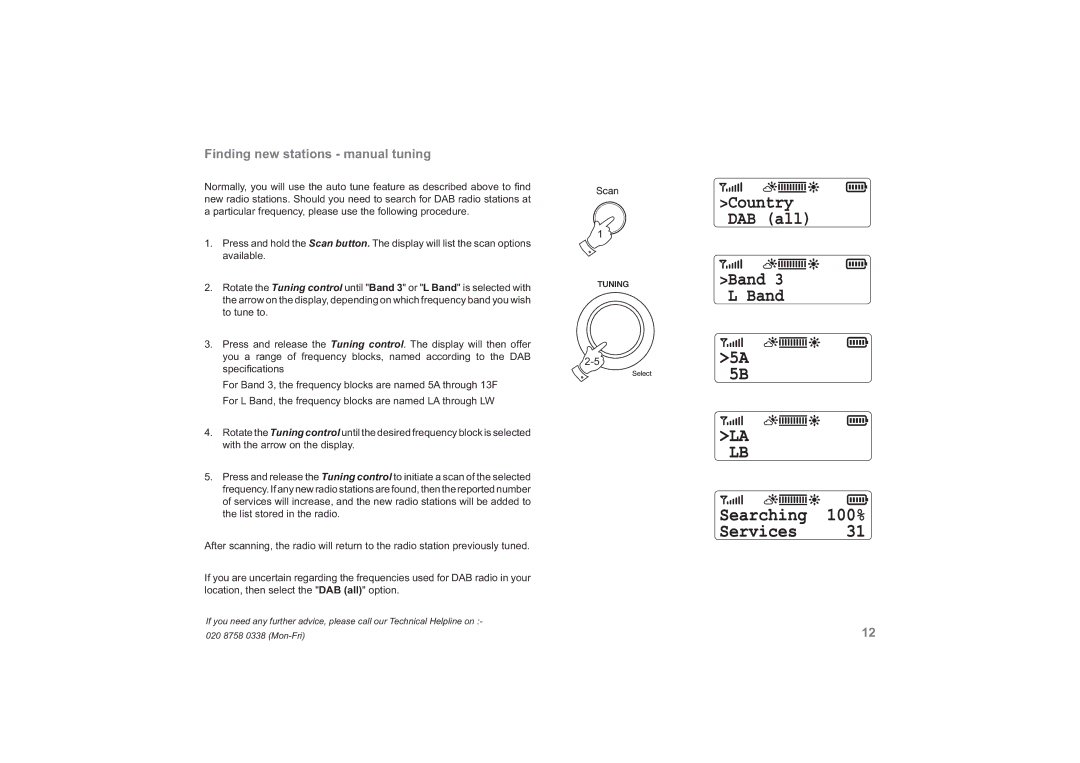 Roberts Radio Solar Powered DAB Radio Finding new stations manual tuning 