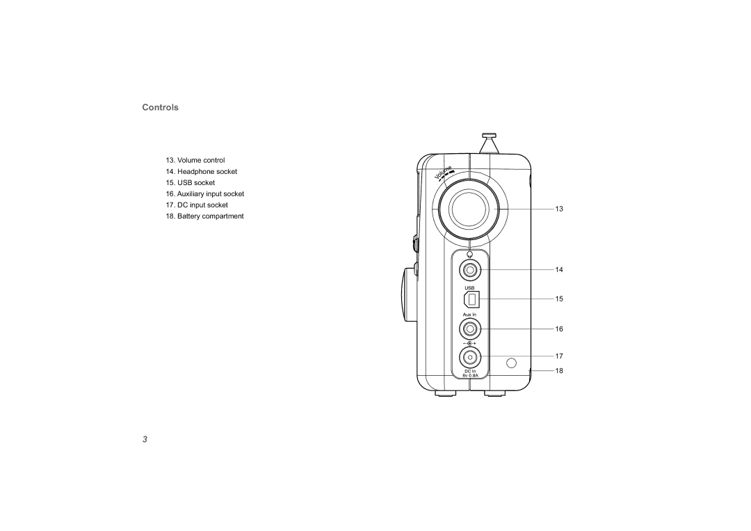 Roberts Radio solarDAB 2 manual Controls 