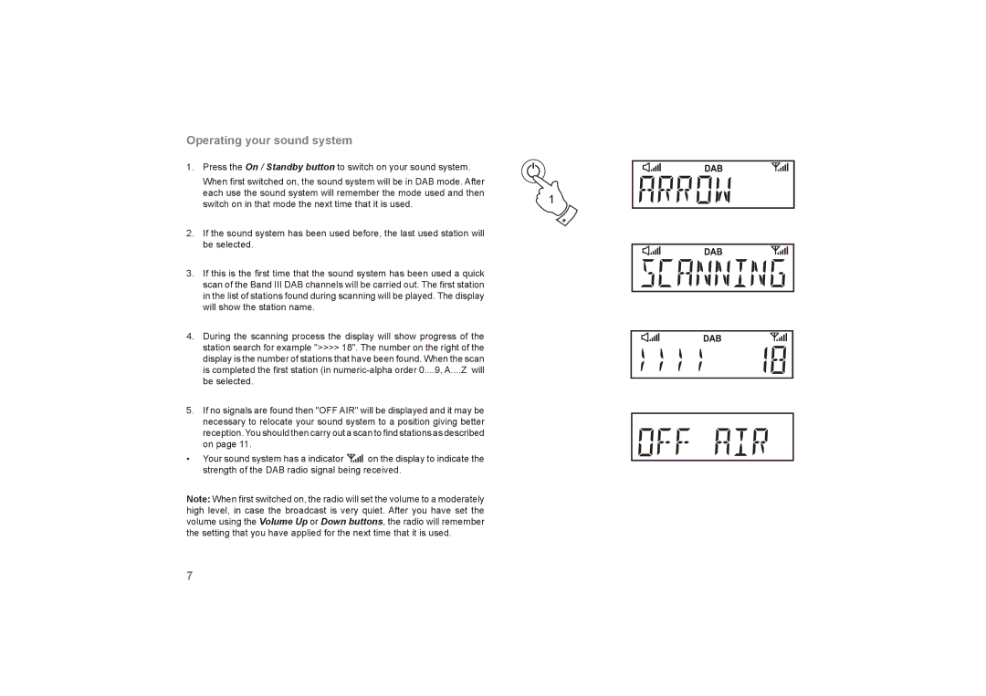 Roberts Radio SOUND66 manual Operating your sound system 