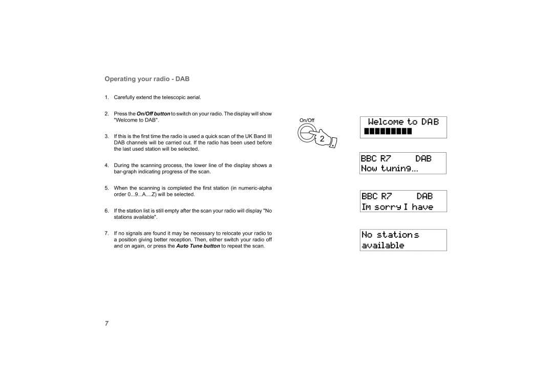 Roberts Radio unologic manual Operating your radio DAB 