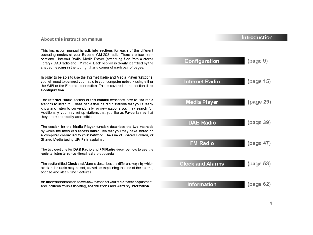 Roberts Radio WM-202 manual 