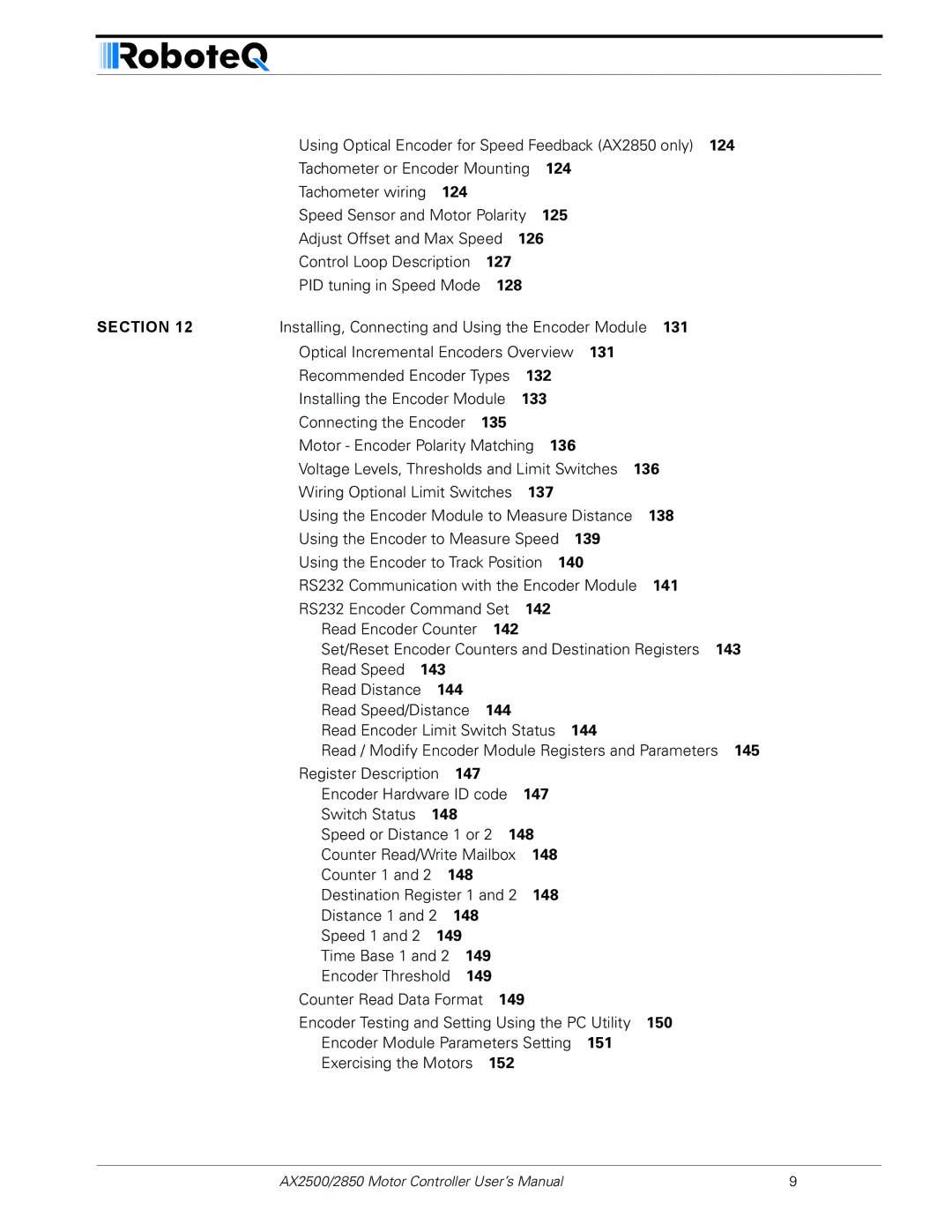 RoboteQ AX2550/2850 user manual 124 