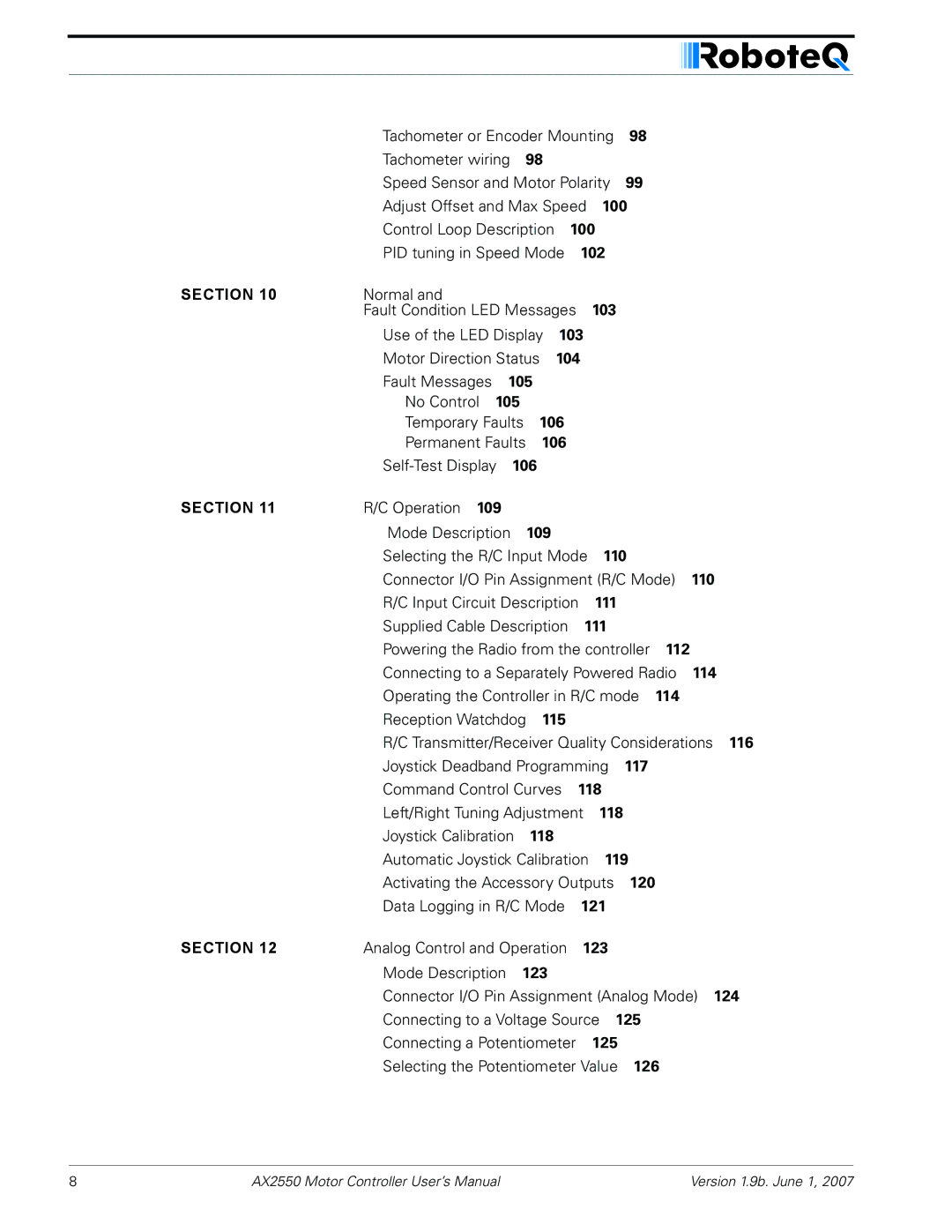 RoboteQ AX2850 user manual 100 