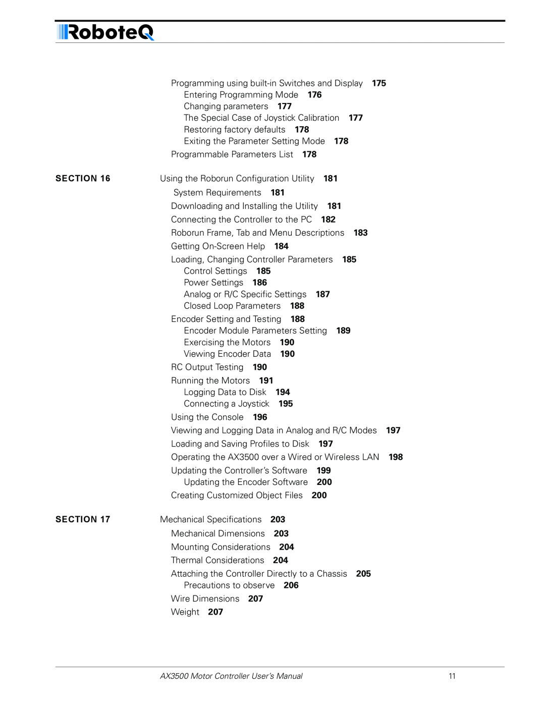 RoboteQ AX3500 user manual Programming using built-in Switches and Display 