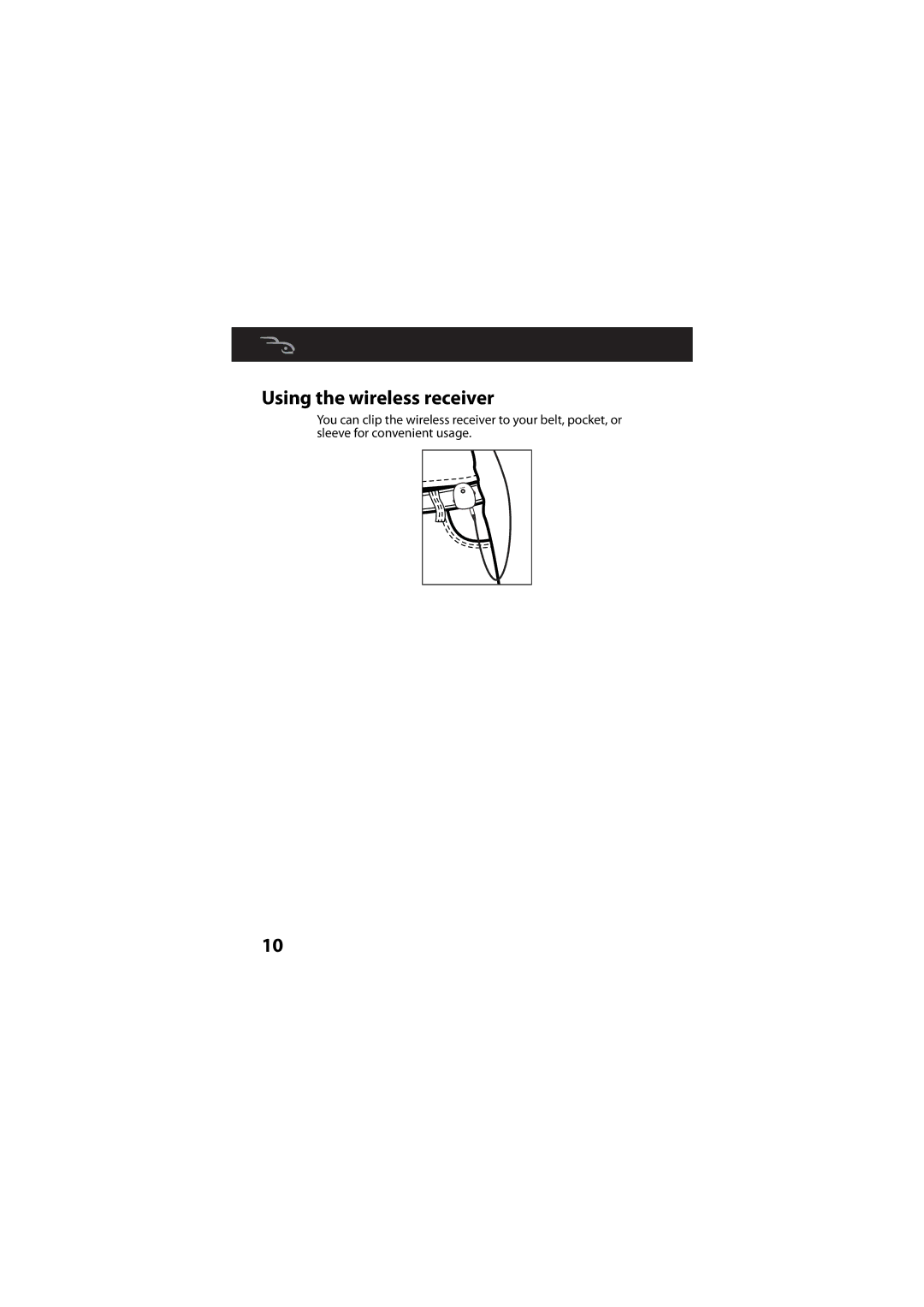 RocketFish RF-GUV1202 manual Using the wireless receiver 