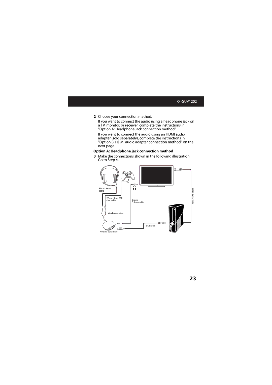 RocketFish RF-GUV1202 manual Xbox Hdmi cable 