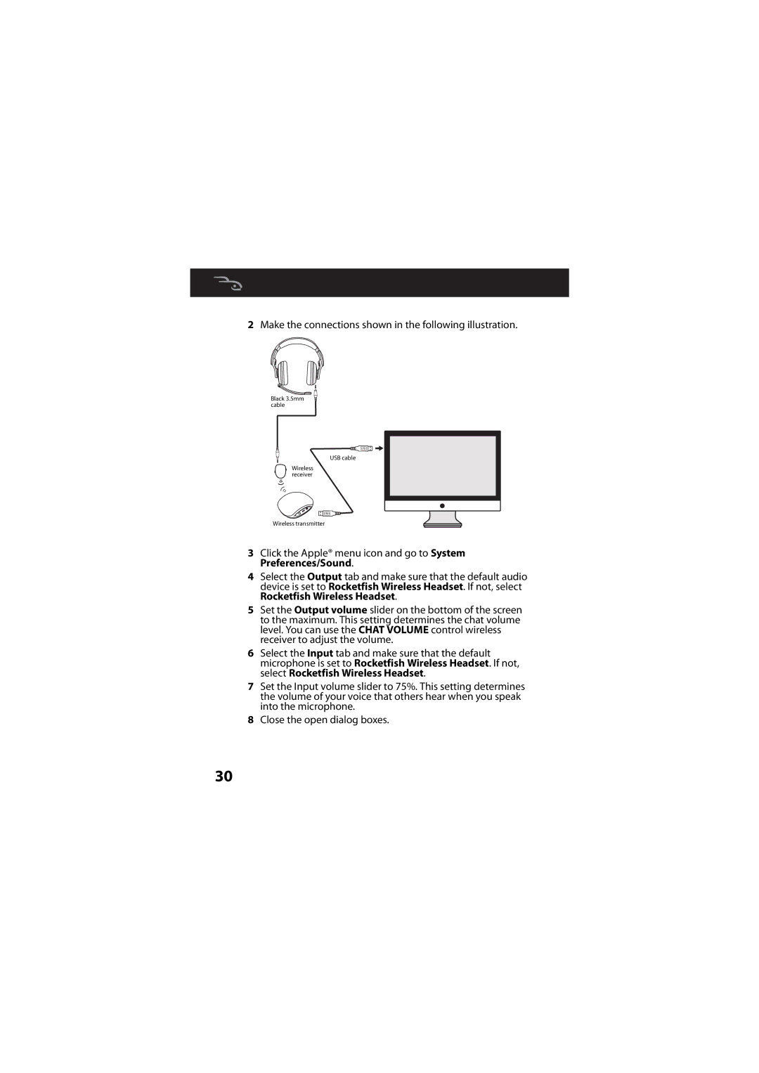 RocketFish RF-GUV1202 manual Make the connections shown in the following illustration 