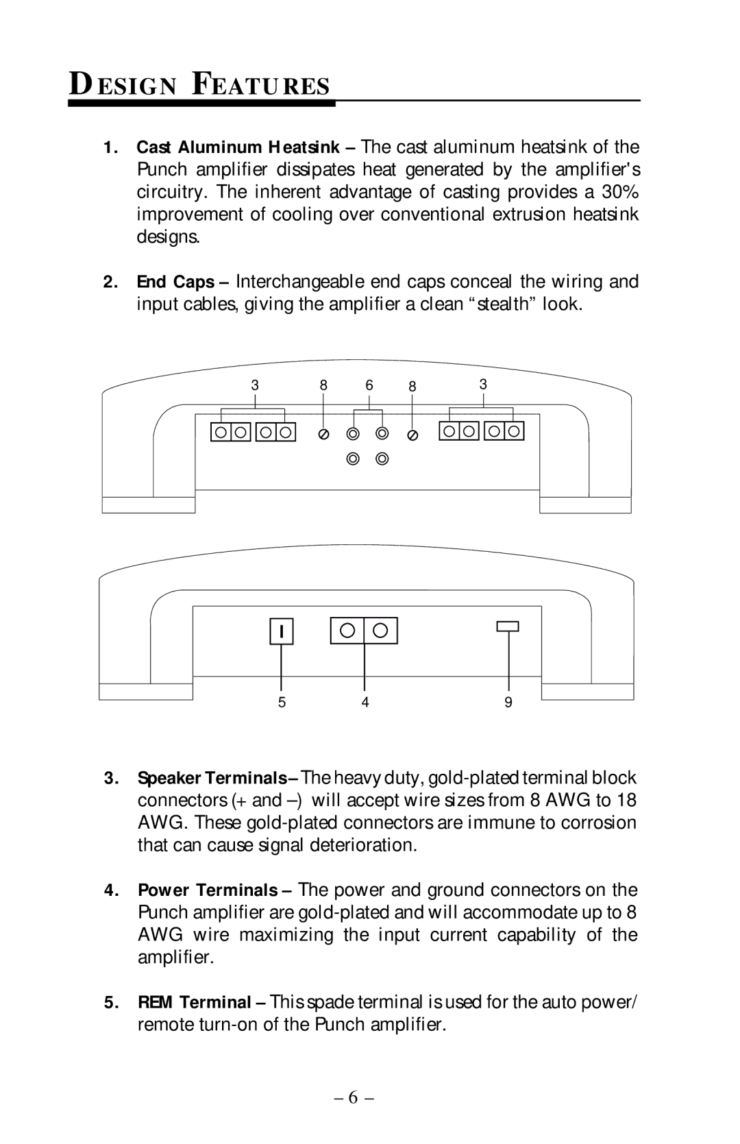 Rockford Fosgate 240X4, 160X4 operation manual Design Features 