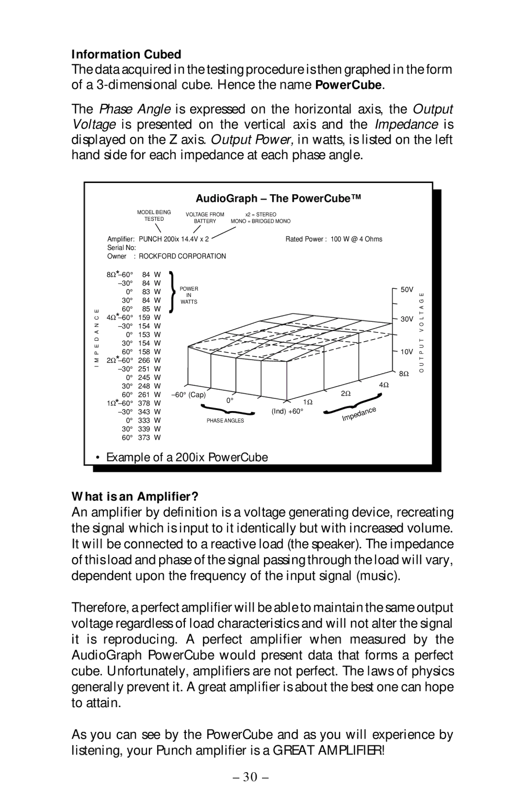 Rockford Fosgate 240X4, 160X4 operation manual Information Cubed, What is an Amplifier? 