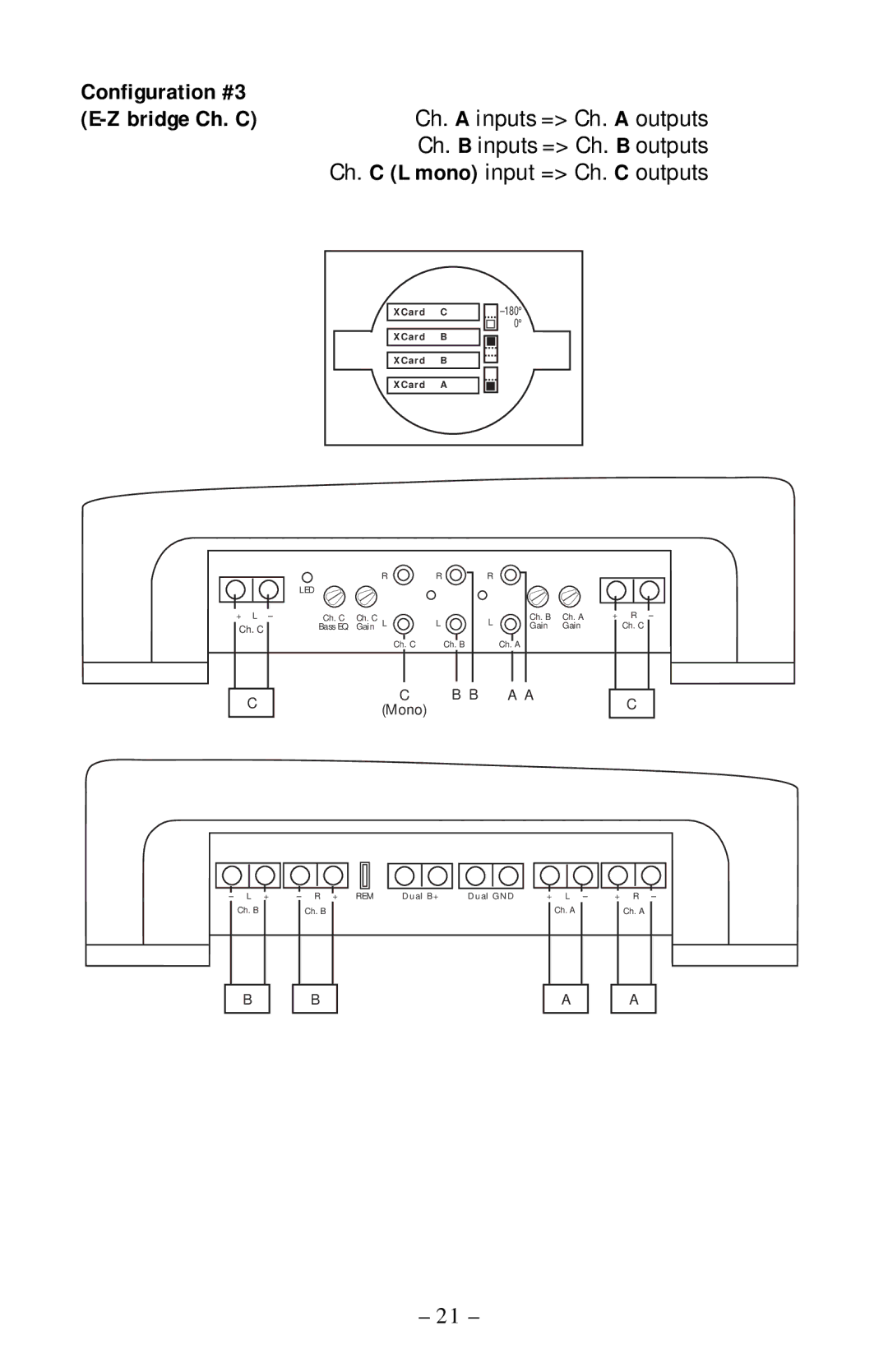 Rockford Fosgate 360.6 manual Configuration #3 