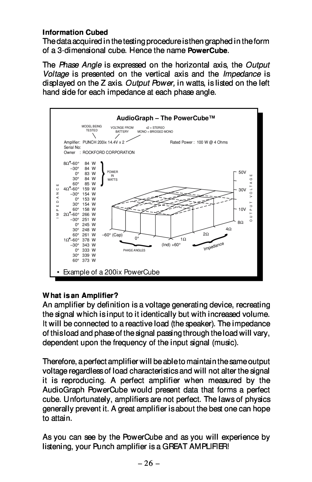 Rockford Fosgate 200ix, 40ix, 60ix, 100ix operation manual Information Cubed, What is an Amplifier? 
