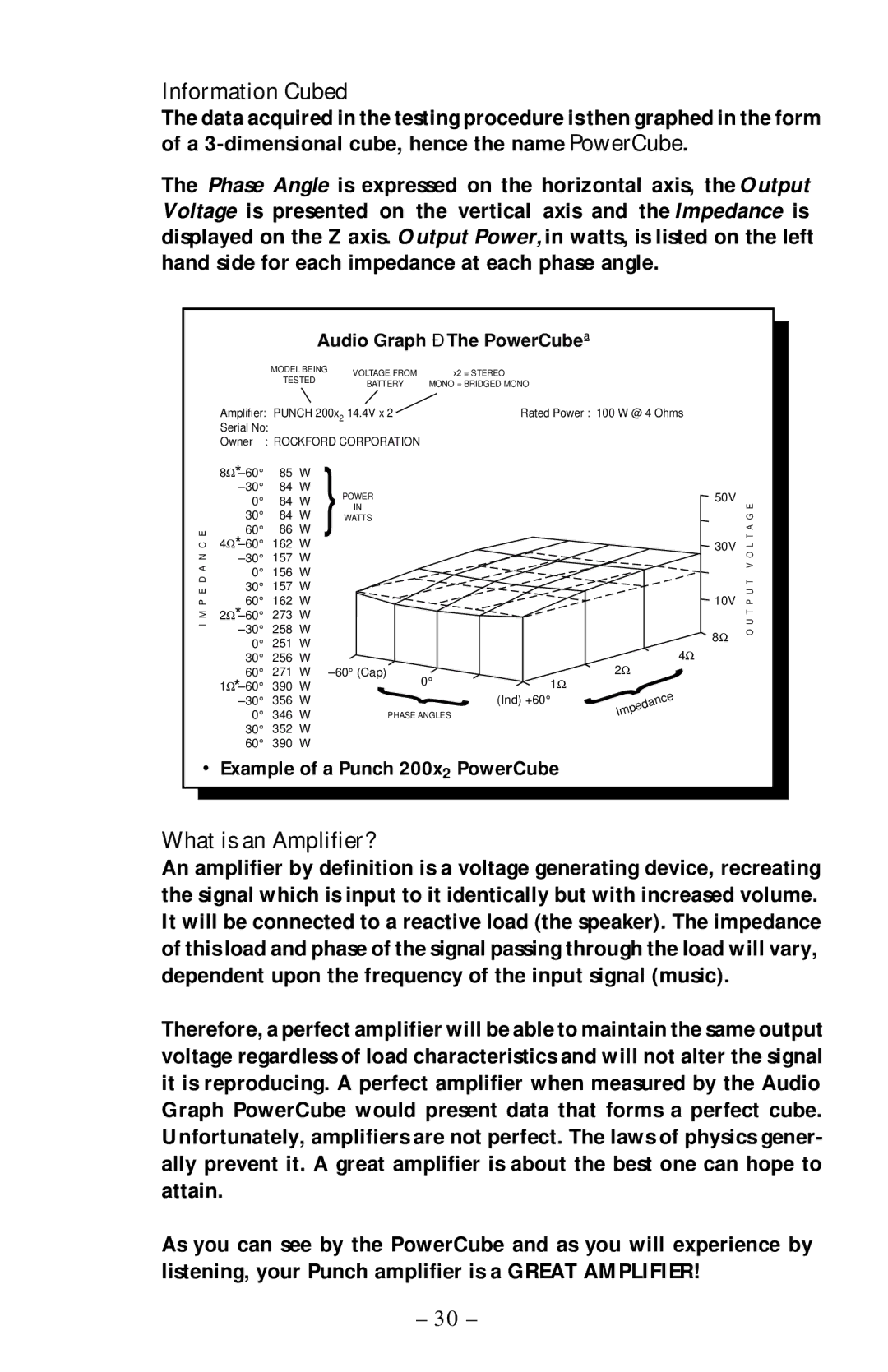 Rockford Fosgate 40X2 manual Information Cubed, What is an Amplifier? 