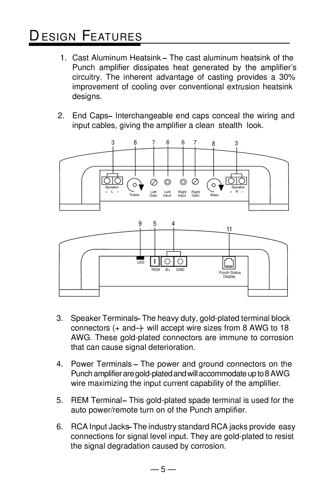 Rockford Fosgate 40X2 manual Design Features 