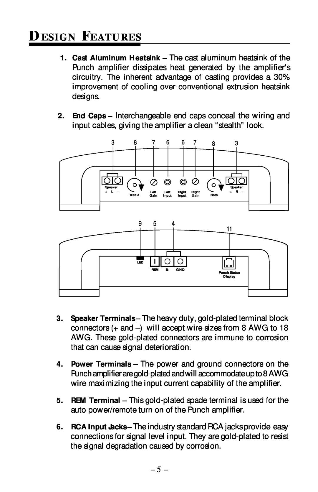 Rockford Fosgate 40X2 manual Design Features 