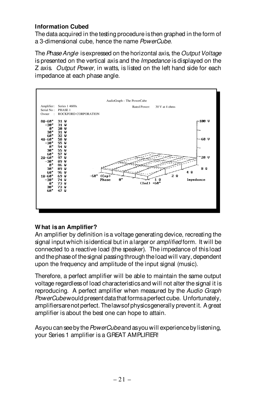 Rockford Fosgate 4600X, 2600X, 2300 owner manual Information Cubed, What is an Amplifier? 
