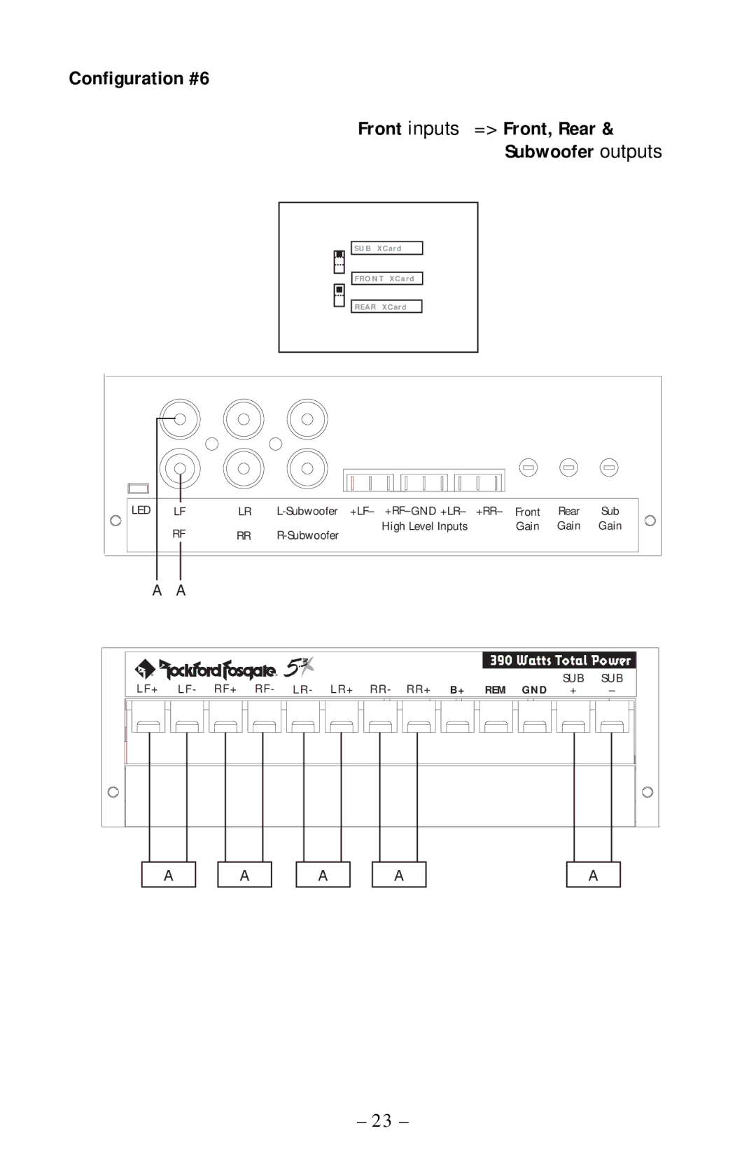 Rockford Fosgate 5.3x manual Watts Total Power 