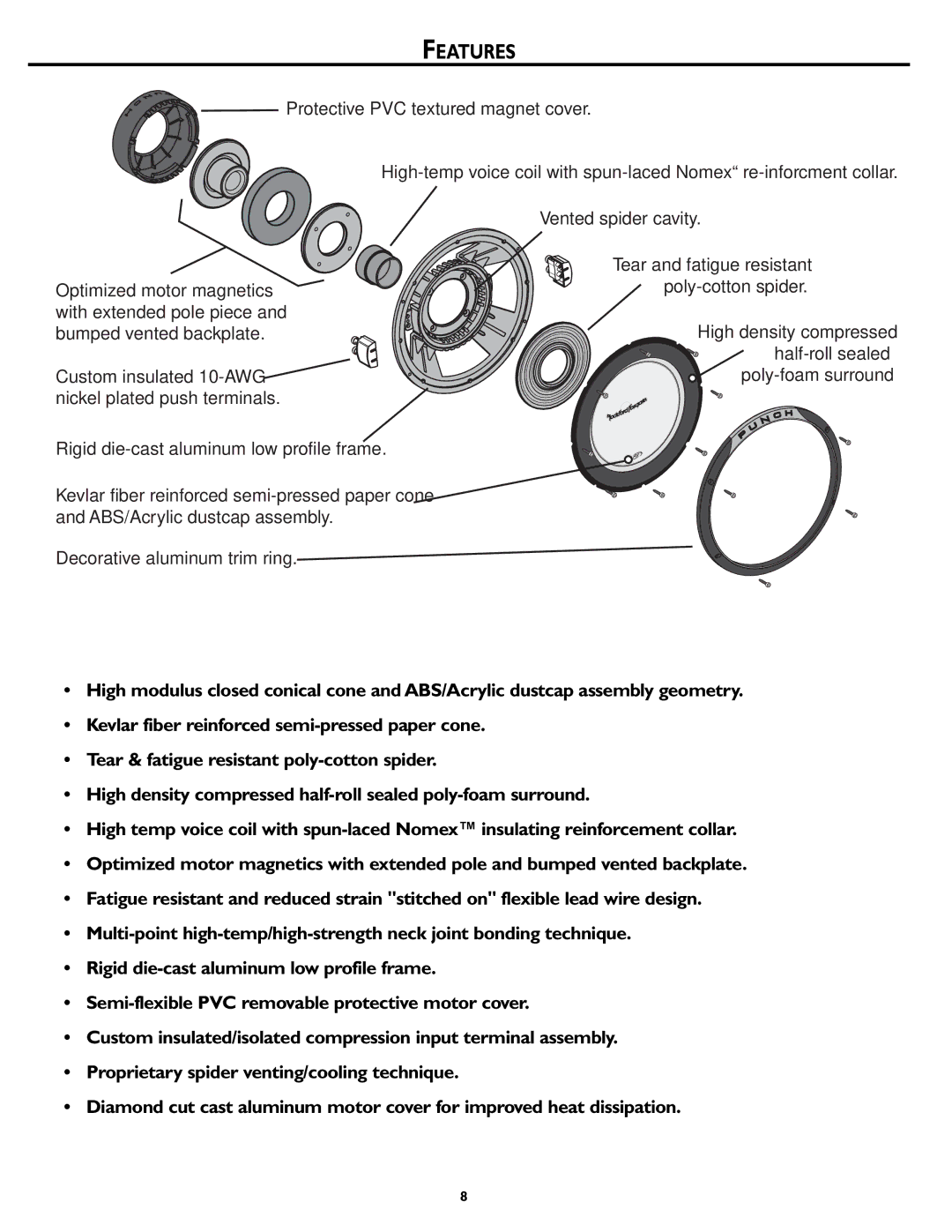 Rockford Fosgate P3S warranty Features 