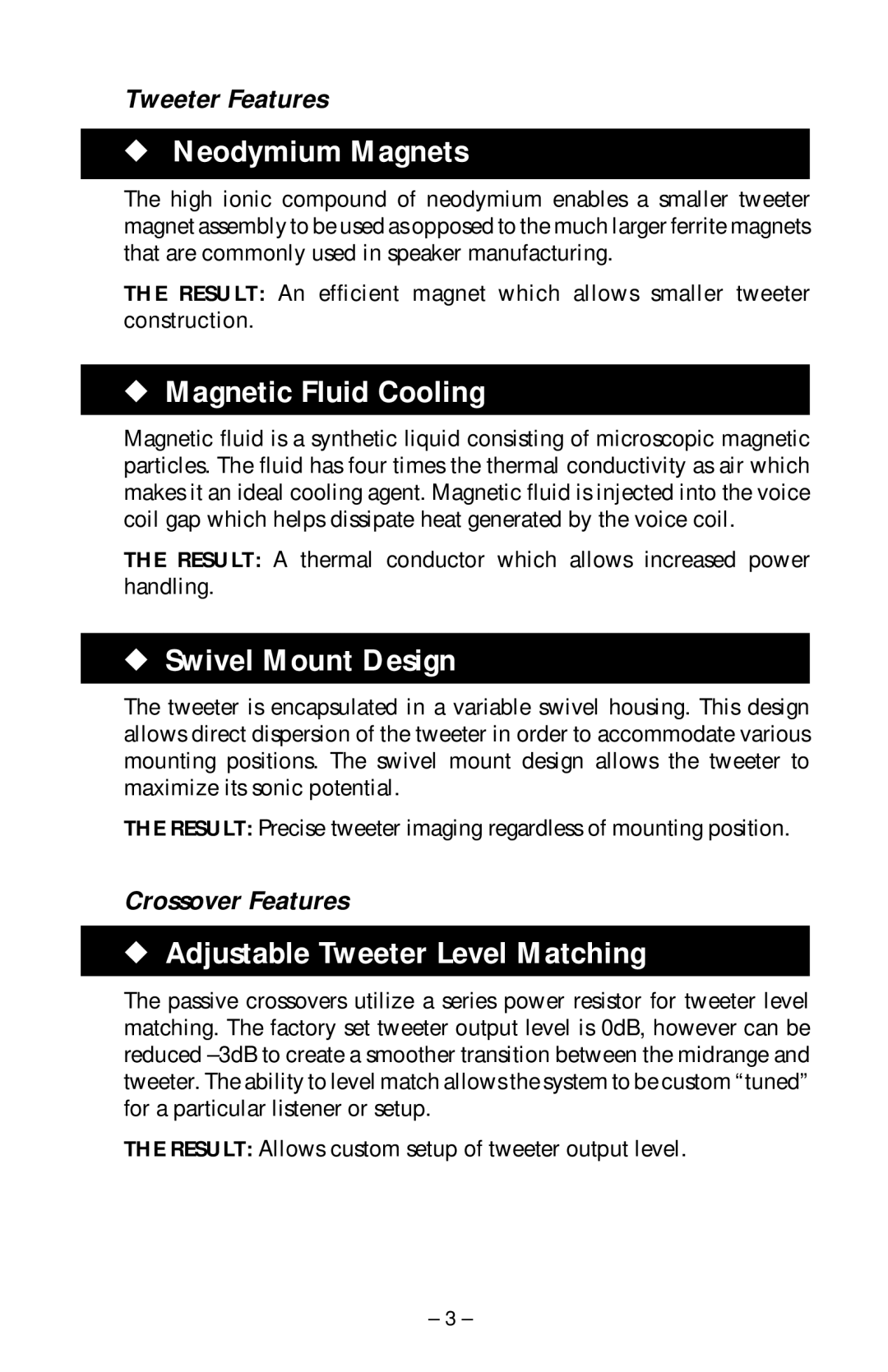 Rockford Fosgate PCH-514, PCH-414, PCH-614, PCH-314, PCH-14X manual Neodymium Magnets 