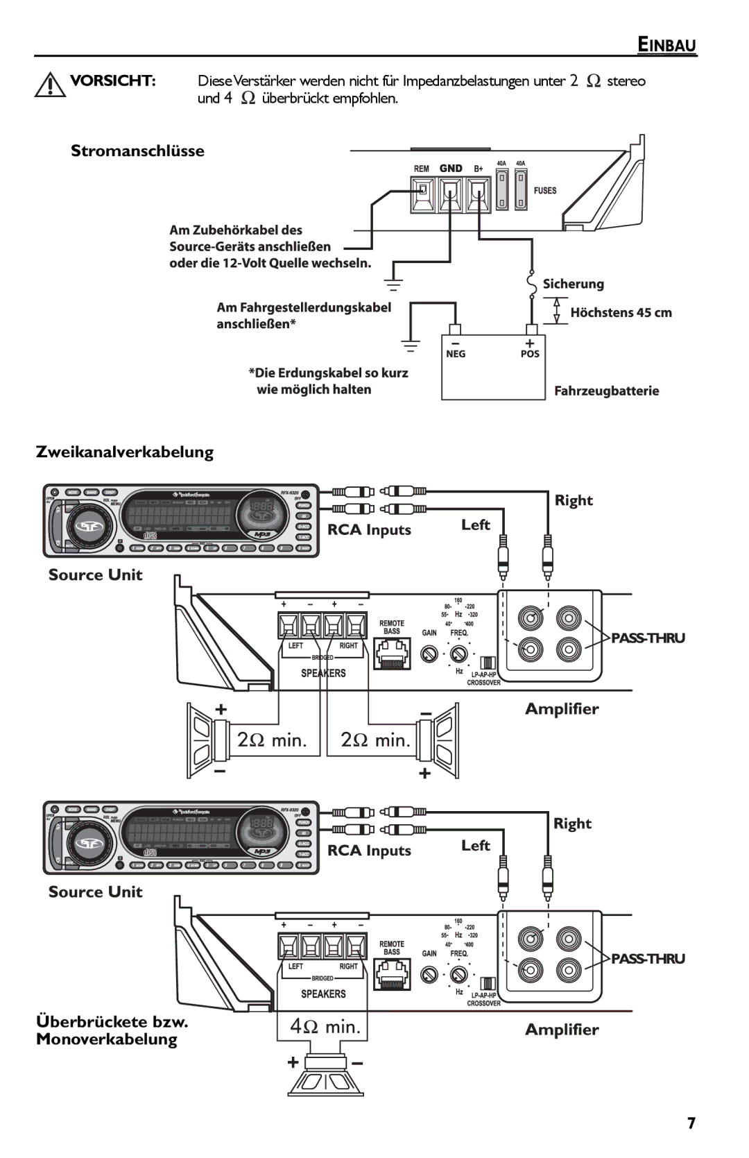 Rockford Fosgate Punch 45 manual Einbau 