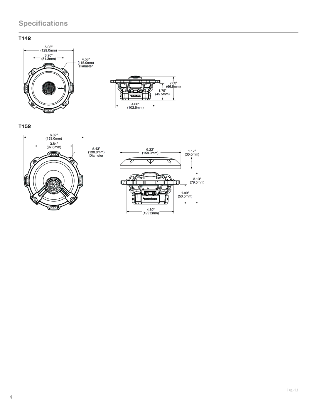 Rockford Fosgate T1693 manual Illus.-1.1 